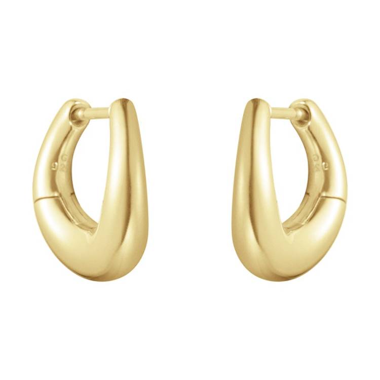 Georg Jensen Offspring 18ct Yellow Gold Hoop Earrings - Gold