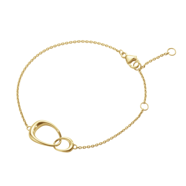 Georg Jensen Offspring 18ct Yellow Gold Interlocking Bracelet - Yellow Gold