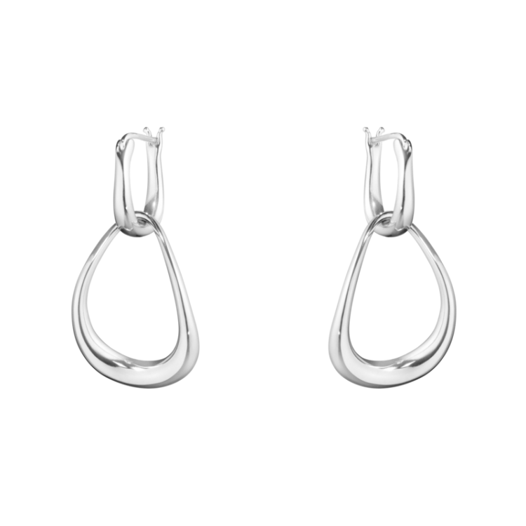 Georg Jensen Offspring Sterling Silver Drop Earrings - Silver