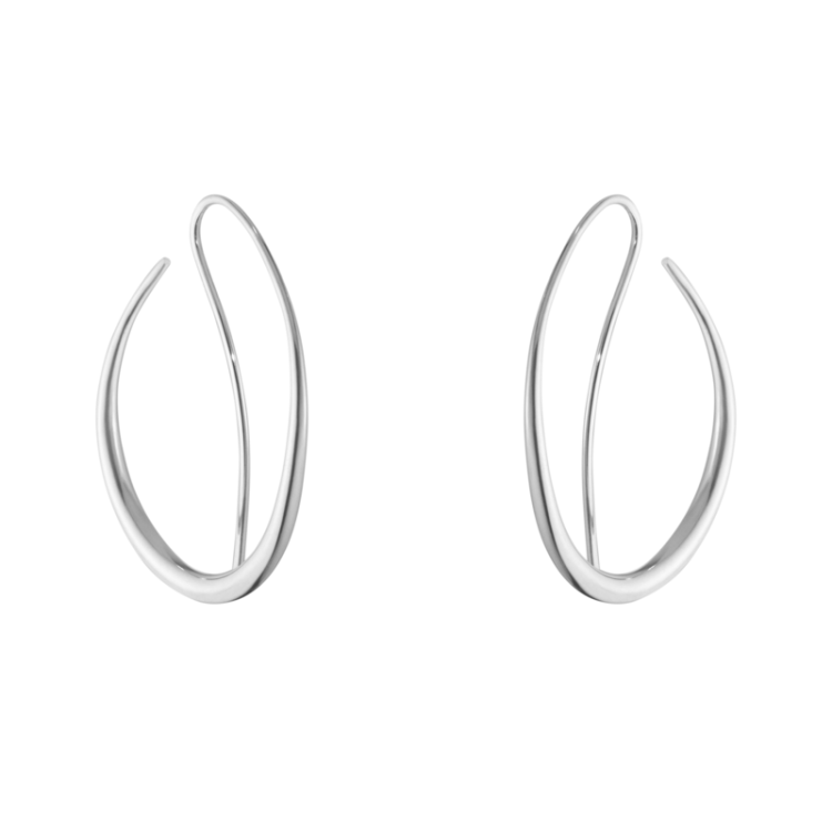 Georg Jensen Offspring Sterling Silver Hoop Earrings - TITLE Silver