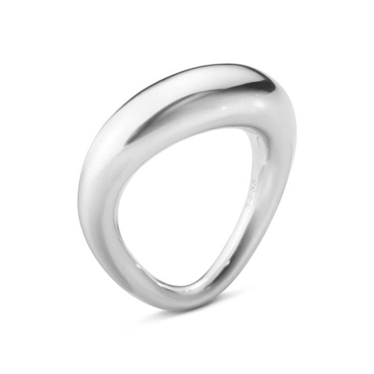 Georg Jensen OffspRing D Sterling Silver Large Ring D - Size 5 (56 - 57)