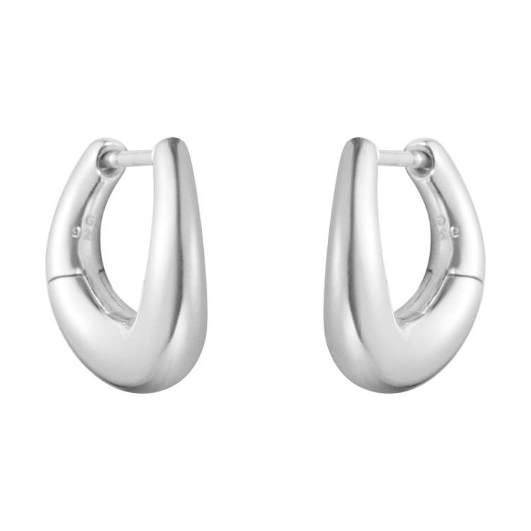 Georg Jensen Offspring Sterling Silver Small Hoop Earrings - Silver