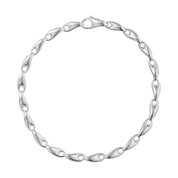 Georg Jensen Reflect Sterling Silver Chain Links Bracelet - Large