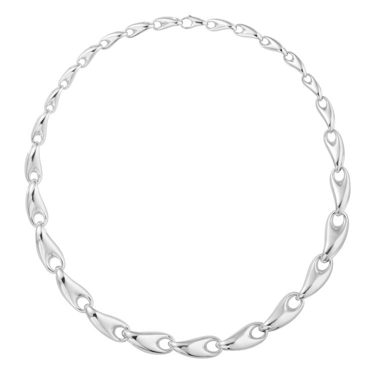 Georg Jensen Reflect Sterling Silver Graduated Links Necklace - Small