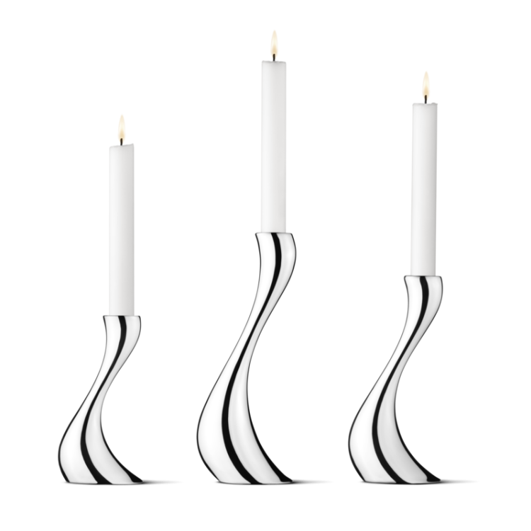 Georg Jensen Set of Three Candle Holders - TITLE Silver