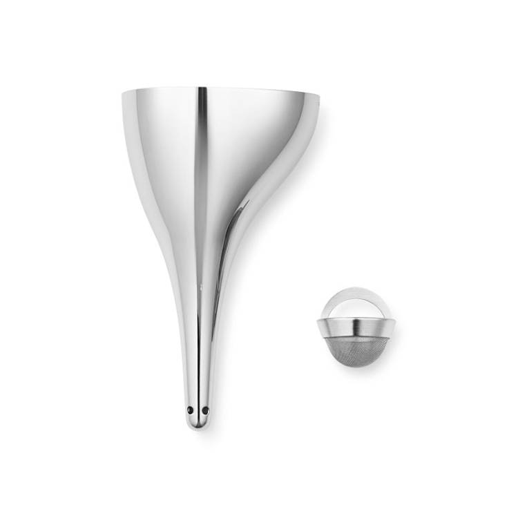 Georg Jensen Sky Stainless Steel Aerating Funnel With Filter - Silver