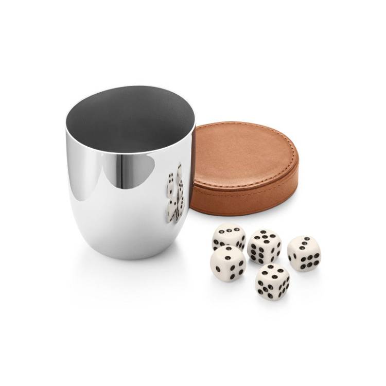 Georg Jensen Sky Stainless Steel Cup and Dice - Silver