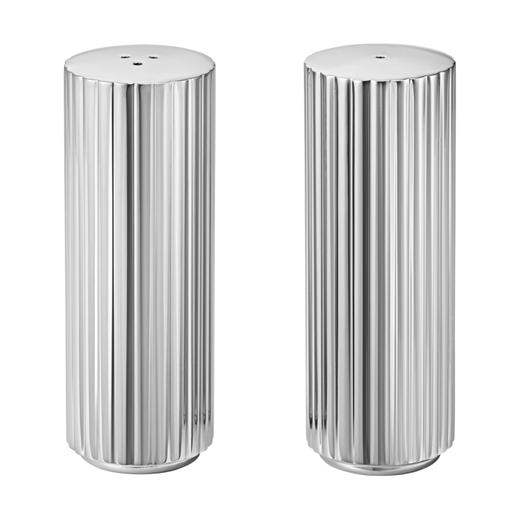 Georg Jensen Bernadotte Stainless Steel Salt and Pepper Shakers - TITLE