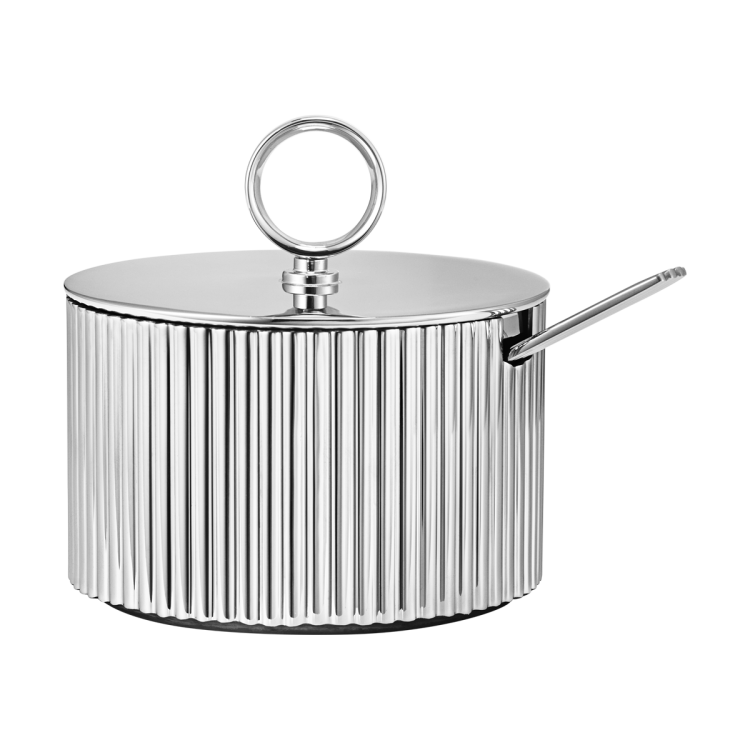 Georg Jensen Bernadotte Stainless Steel Sugar Bowl (Includes Spoon) - TITLE