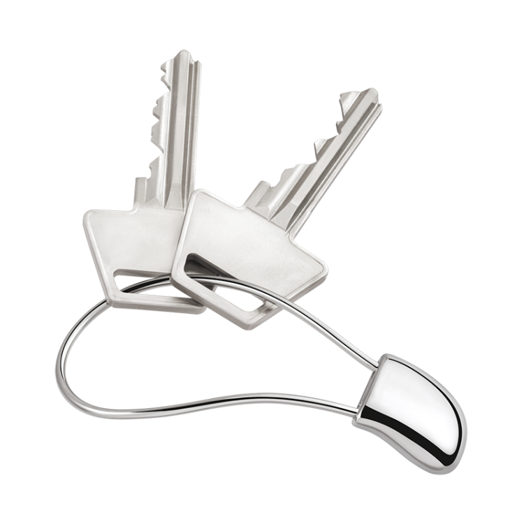 Georg Jensen Helena Stainless Steel Keyring - Silver