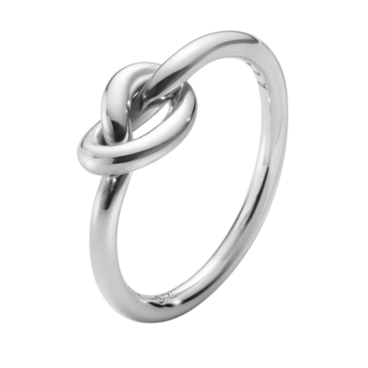 Georg Jensen Love Knot Sterling Silver Ring D - 54