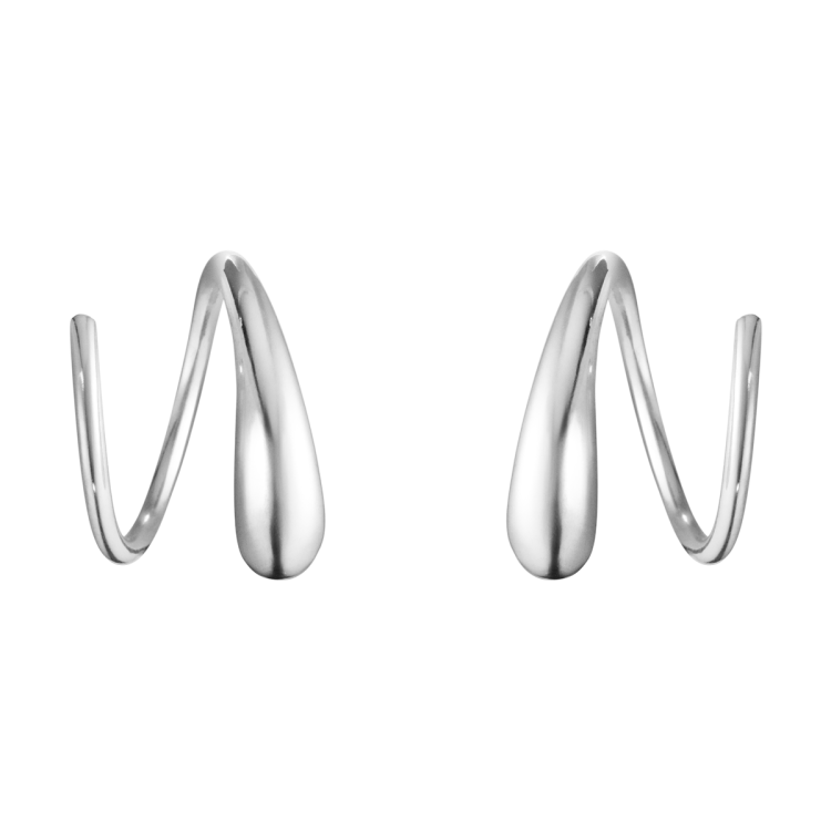 Georg Jensen Mercy Sterling Silver Swirl Earrings - Silver