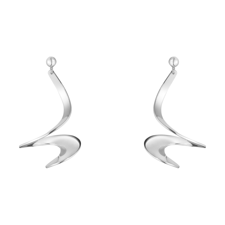 Georg Jensen Mobius Sterling Silver Drop Earrings - Silver