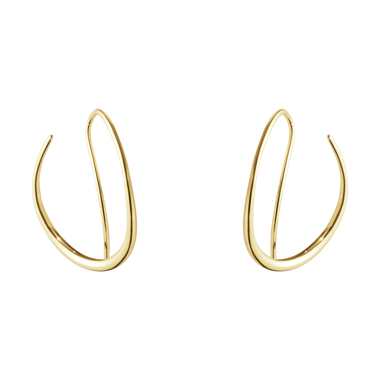 Georg Jensen Offspring 18ct Yellow Gold Hoop Earrings - Yellow Gold