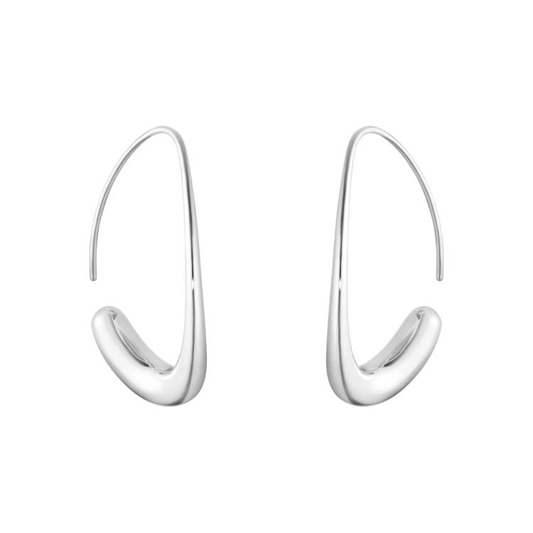 Georg Jensen Offspring Sterling Silver Earhoops - Silver