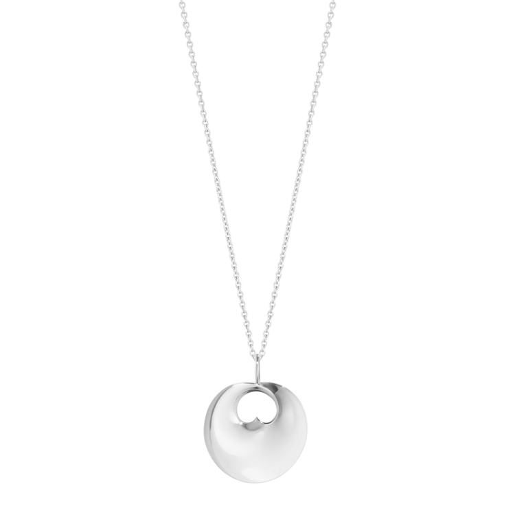 Georg Jensen Small Hidden Heart Sterling Silver Necklace - TITLE Silver