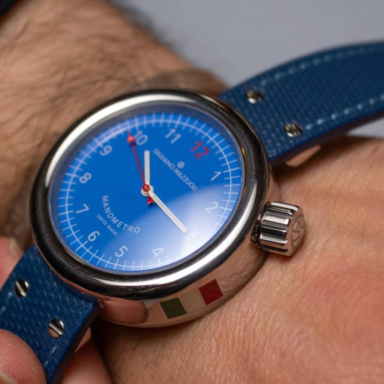 Giuliano Mazzuoli Watch Manometro Italia Rinuova Blue Limited Edition