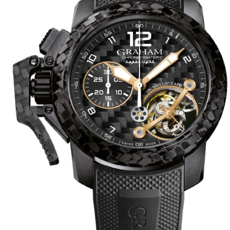 Graham Watch Chronofighter Superlight Carbon Tourbillograph Limited Edition - Black