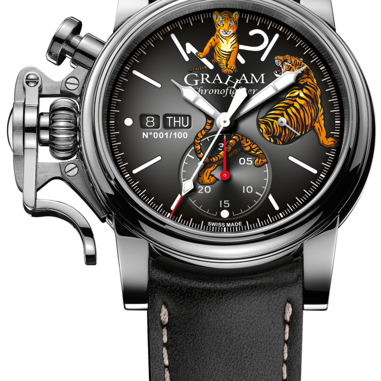 Graham Watch Chronofighter Vintage Tiger Limited Edition - Black