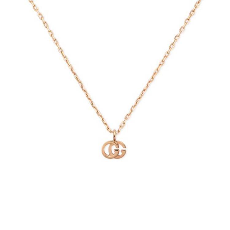 Gucci GG Running 18ct Rose Gold Pendant - Gold