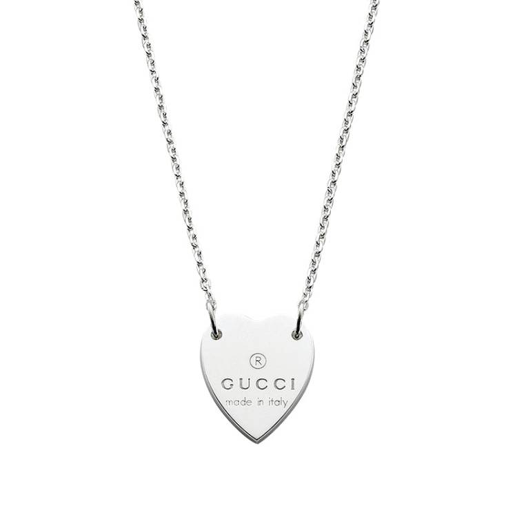 Gucci Trademark Sterling Silver Heart Pendant