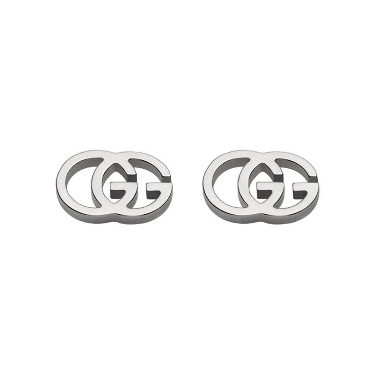 Gucci GG Running 18ct White Gold Stud Earrings