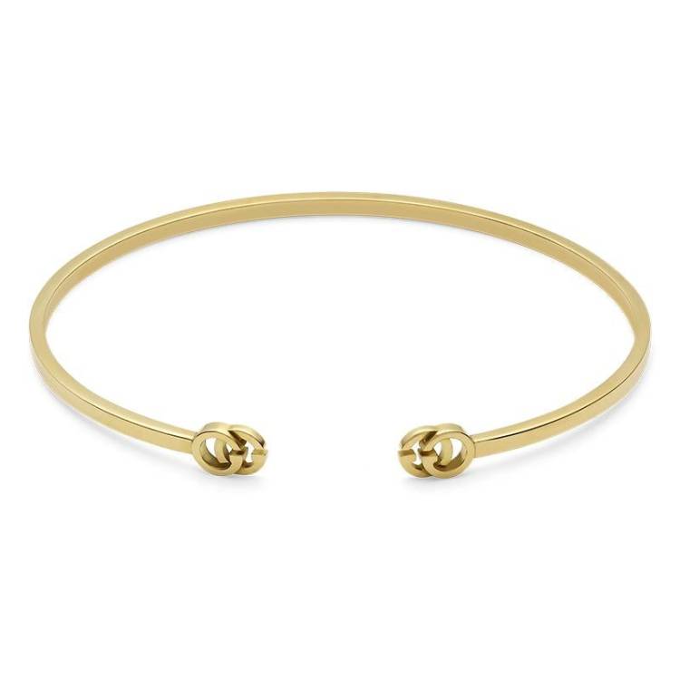 Gucci GG Running 18ct Yellow Gold Cuff Bracelet - 16cm
