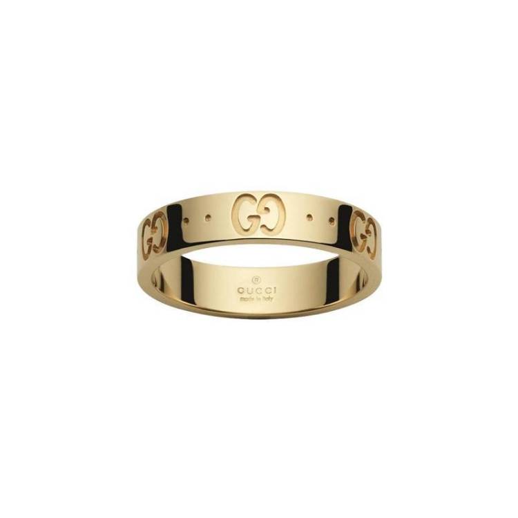 Gucci Icon 18ct Yellow Gold Thin Band Ring - N.5