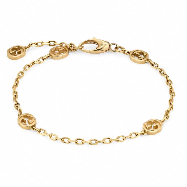 Gucci Interlocking Motif 18ct Yellow Gold Bracelet