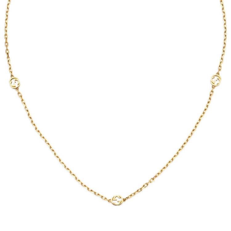 Gucci Interlocking Motif 18ct Yellow Gold Necklace