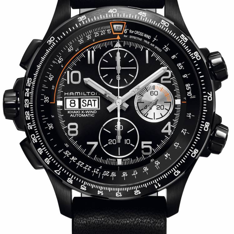 Hamilton Watch Khaki Aviation X-Wind Auto Chrono - black