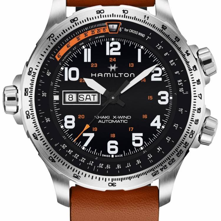 Hamilton Watch Khaki Aviation X-Wind Day Date - black
