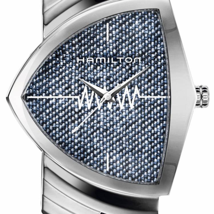 Hamilton Watch Ventura Blue Denim - blue