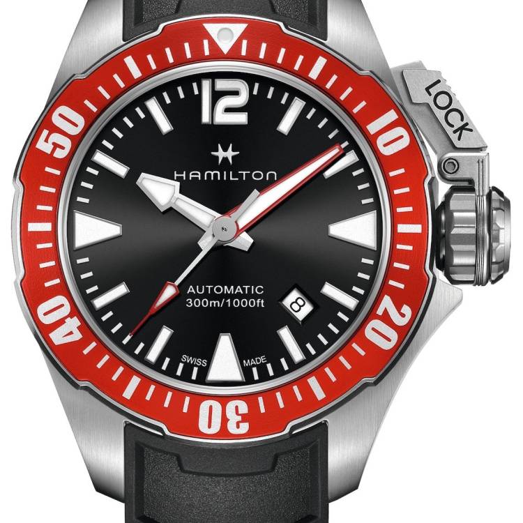 Hamilton Watch Khaki Navy Frogman - Black