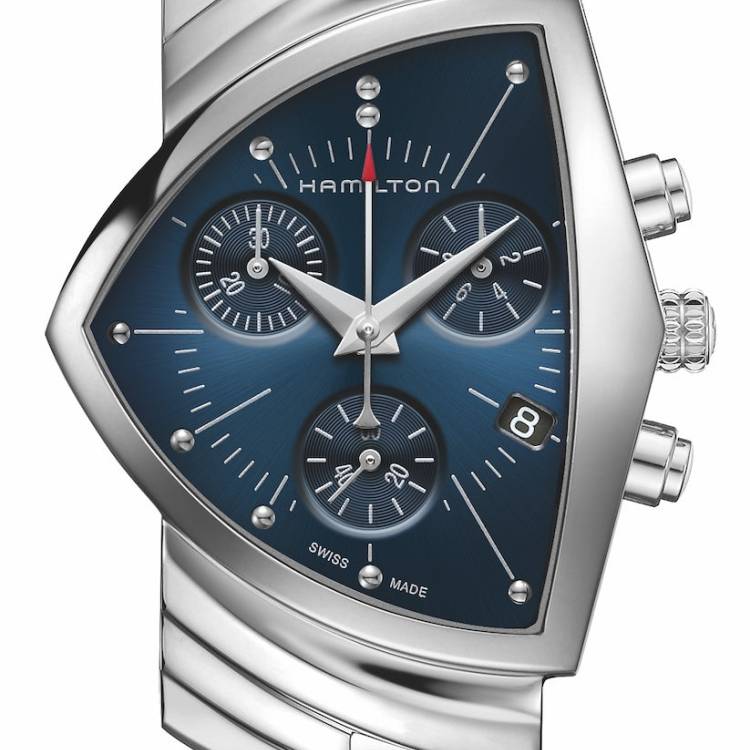 Hamilton Watch Ventura Blue Chronograph Bracelet
