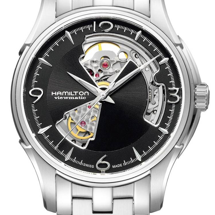 Hamilton Watch Jazzmaster Auto Open Heart - Black
