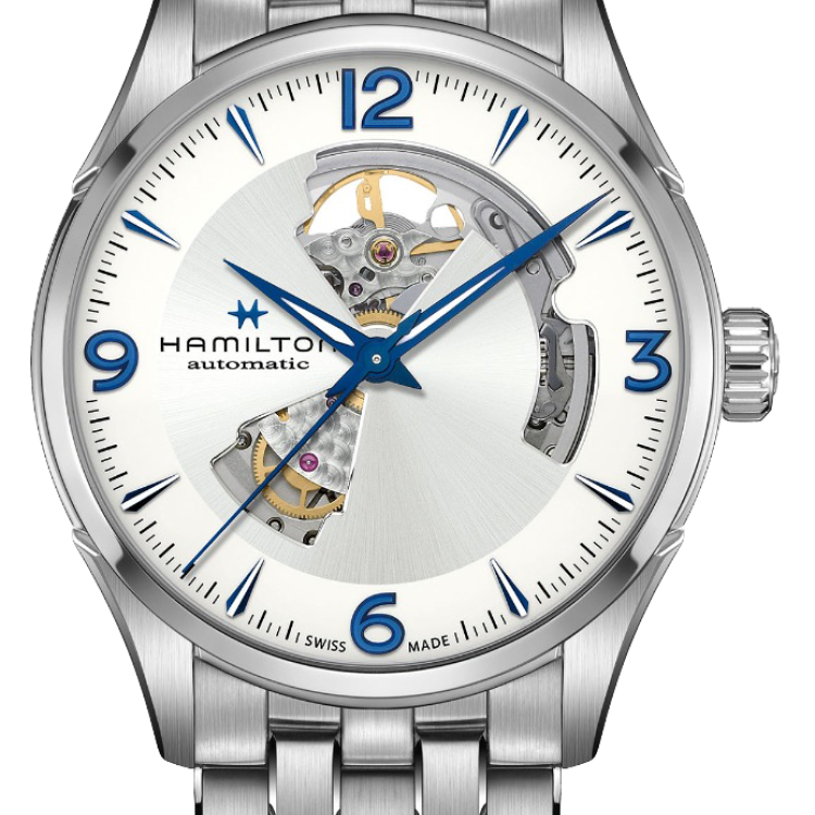 Hamilton Watch Jazzmaster Open Heart Mens - Silver