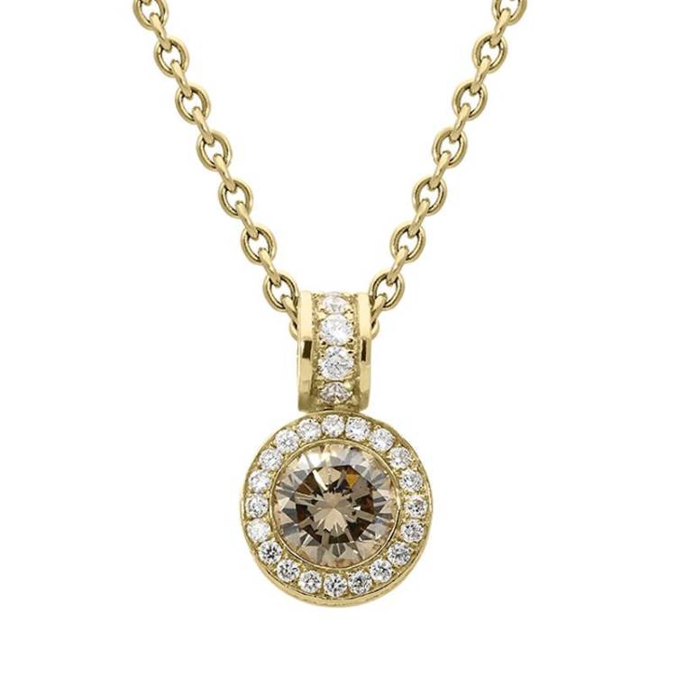 Hans D. Krieger 18ct Rose Gold 0.45ct Brown Diamond Necklace
