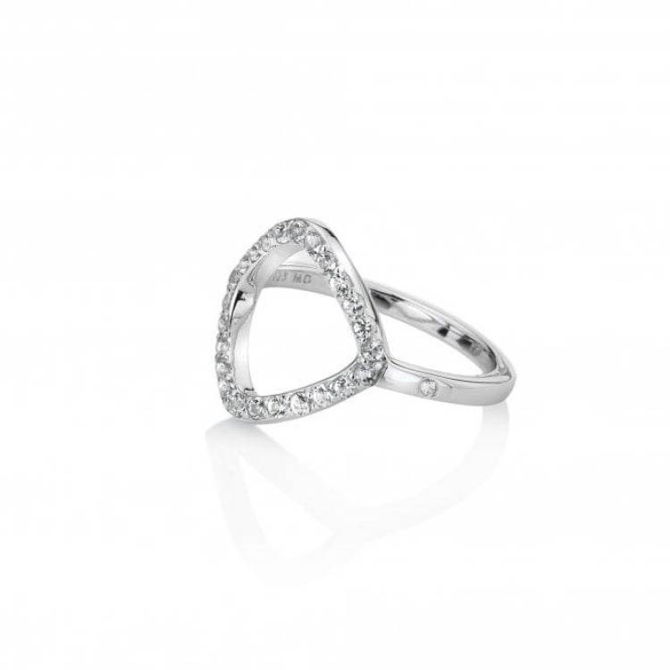 Hot Diamonds Behold Sterling Silver White Topaz Statement Ring D - Silver