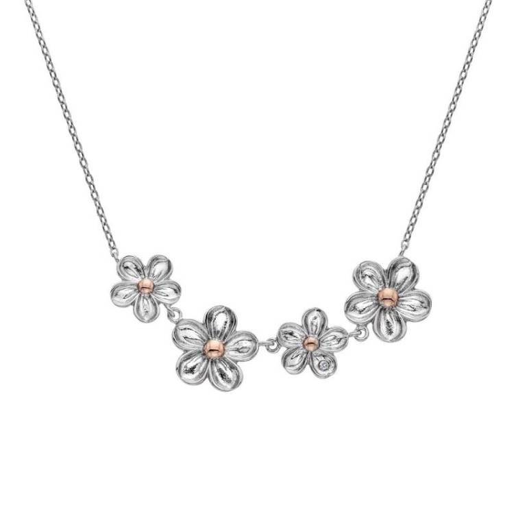 Hot Diamonds Forget Me Not Sterling Silver Necklace