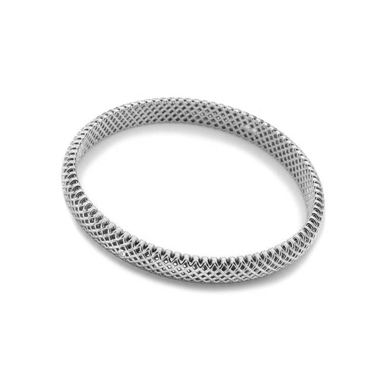 Hot Diamonds Quest Filigree Statement Sterling Silver Bangle D - Silver