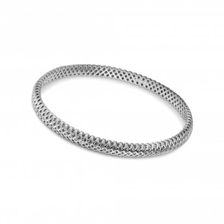 Hot Diamonds Quest Filigree Sterling Silver Bangle D - Silver