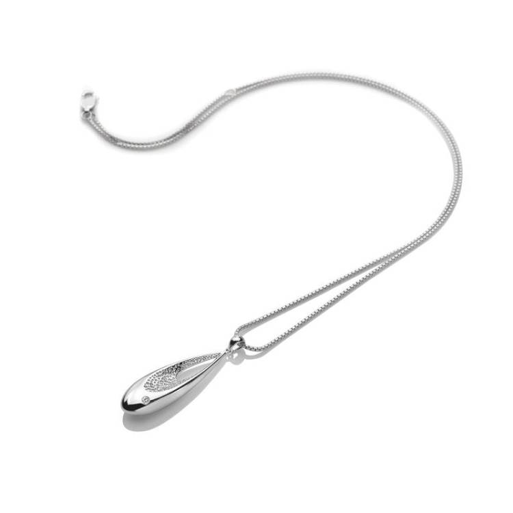 Hot Diamonds Quest Sterling Silver Teardrop Pendant - Silver