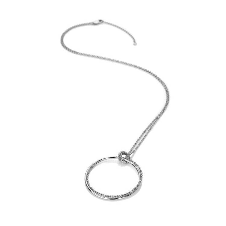 Hot Diamonds Unity Sterling Silver Statement Circle Necklace D - Silver