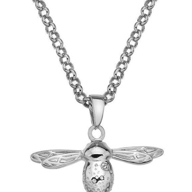 Hot Diamonds Classic Sterling Silver Diamond Paradise Bee Pendant - Silver