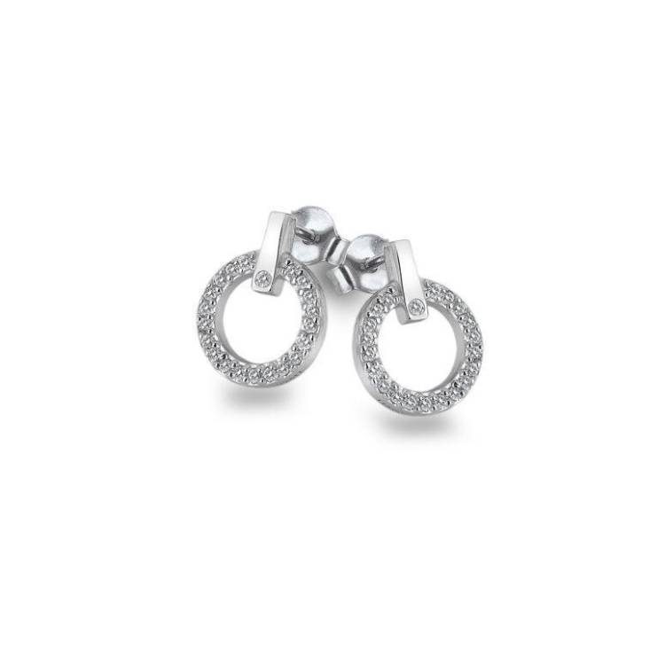 Hot Diamonds Constant Sterling Silver Circle Earrings - Silver
