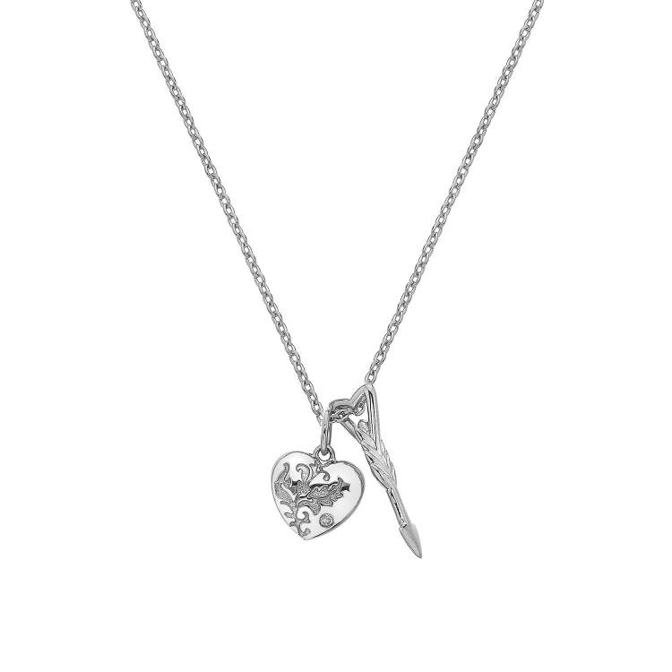 Hot Diamonds Cupid Sterling Silver Necklace D - Silver