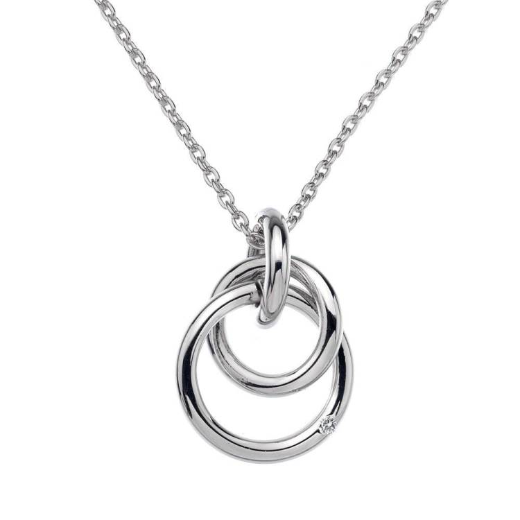 Hot Diamonds Eternity Sterling Silver Interlocking Necklace - TITLE Silver