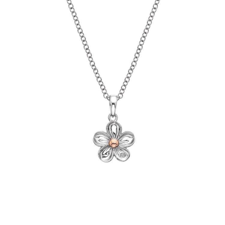 Hot Diamonds Forget Me Not Sterling Silver Necklace - Silver