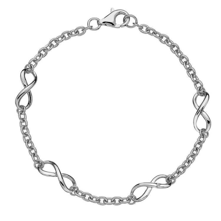 Hot Diamonds Infinity Sterling Silver Bracelet - Silver